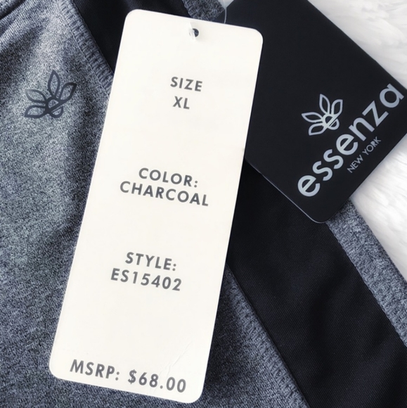 Essenza Performance Workout Leggings Gray/Black - Picture 8 of 8